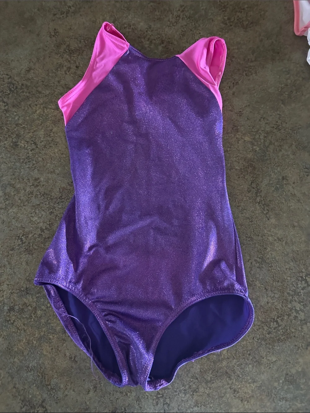 Capezio Shimmer Purple One-Piece with Pink Accents